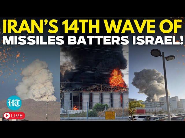 Iran Strikes Israel LIVE |  14th Wave Of Missiles & Drones Batters Tel Aviv | Iron Dome Fails Again?