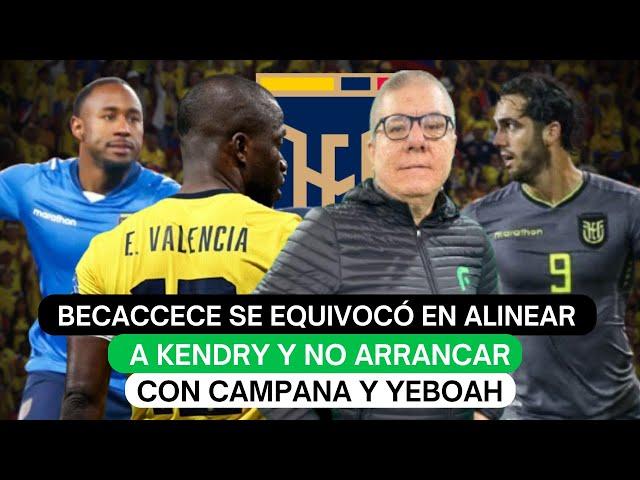 Becaccece se equivocó en alinear a Kendry y no arrancar con Campana y Yeboah