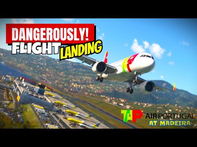 MADEIRA'S MOST DANGEROUS LANDING in a TAP AIR PORTUGAL A320!