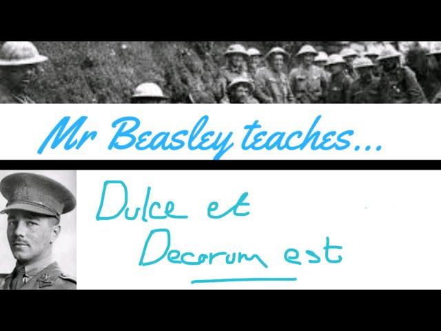 Analysis of Dulce et Decorum est by Wilfred Owen