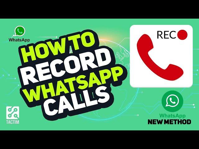 How to Record WhatsApp Calls [2023] | Tactim