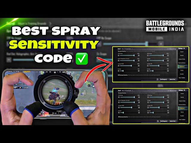 NEW UPDATE 3.5BEST SENSITIVITY CODE + CONTROL SETTINGS BGMI/PUBG MOBILE