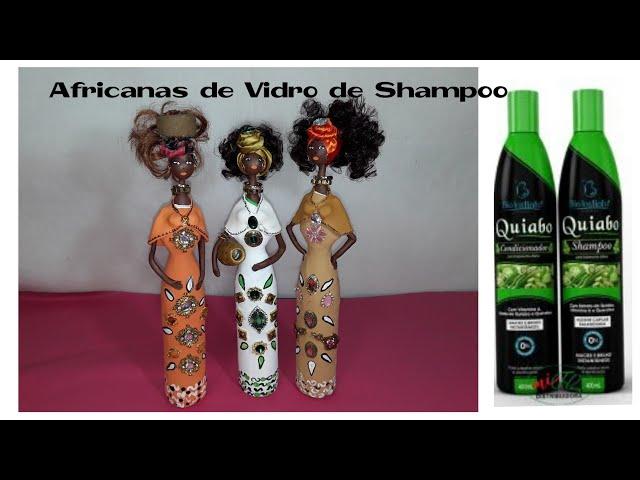 Africanas de Vidro de Shampoo#reciclagem