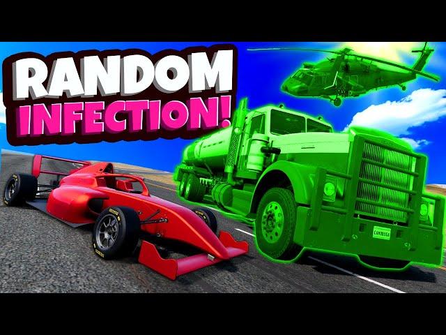 Random Car INFECTION Hide and Seek is HILARIOUS in BeamNG Drive Mods!