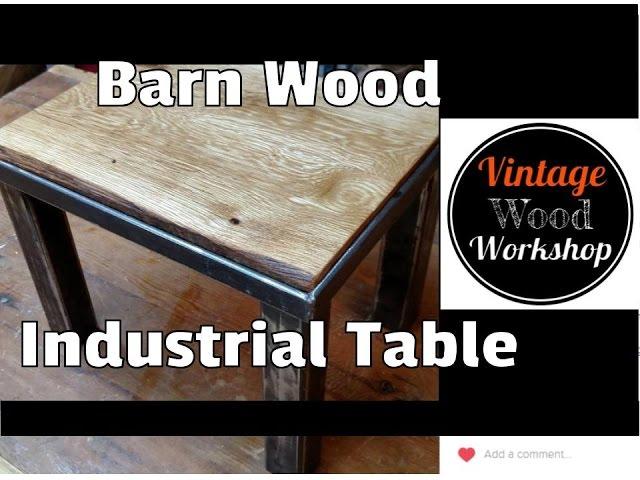 Oak and Steel Industrial Table- Vintage Wood Workshop