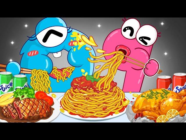 Convenience Store Fried Chicken & Spicy Noodles | Alphabet Lore x ASMR Mukbang |Animación española