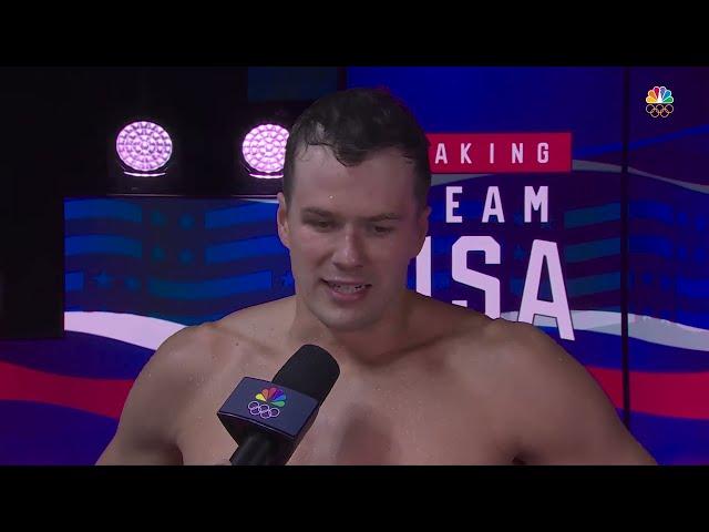 Soon-to-be dad Nic Fink reacts to qualifying | U.S. Olympic Swimming Trials presented by Lilly