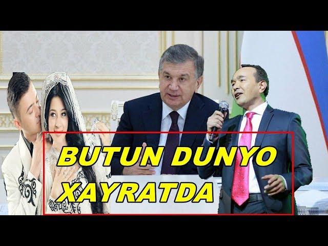 BUTUN DUNYONI HAYRATGA SOLGAN QOSHIQ