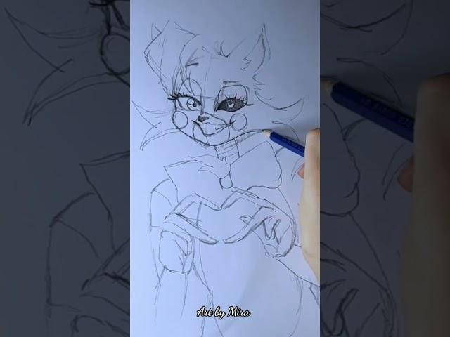 Five nights at Freddy's 2 × Mangle anime fanmade drawing #shorts #art #fnaf #foryou