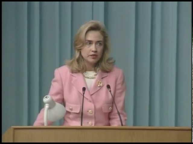 First Lady Hillary Rodham Clinton's Remarks to the Fourth Women's Conference in Beijing, China