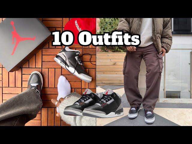 HOW TO STYLE: Jordan 3 Black Cement | 10 Fall & Winter Outfits