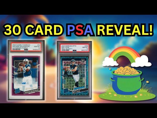 30 CARD PSA REVEAL + BREAKDOWN! (Lots of 2023 Optic Football)