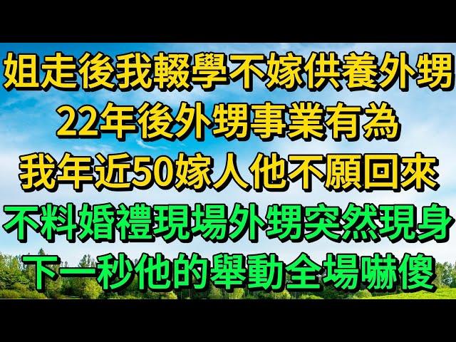 姐走後我輟學不嫁供養外甥，22年後外甥事業有為，我年近50嫁人他不願回來，不料婚禮現場外甥突然現身，下一秒他的舉動全場嚇傻 | 柳梦微语