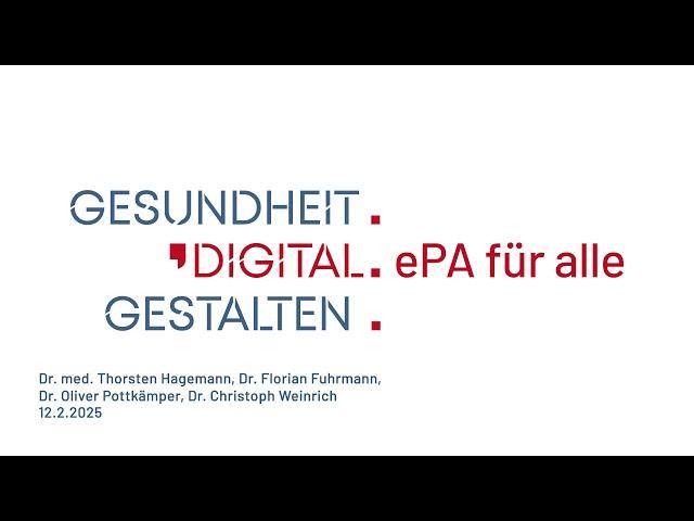 Veranstaltung: ePA für alle vom 12.2.2025