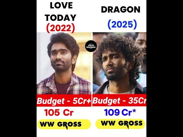 Dragon Vs Love Today Movie Comparison | Box Office Collection | #shorts #afranmalsisar #dragon #og