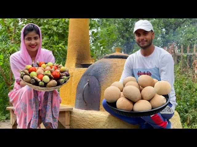 Bati Chokha - A Bihar Street Food I Cooked in a Wood Oven I  Litti Chokha  I Roza Food Rail