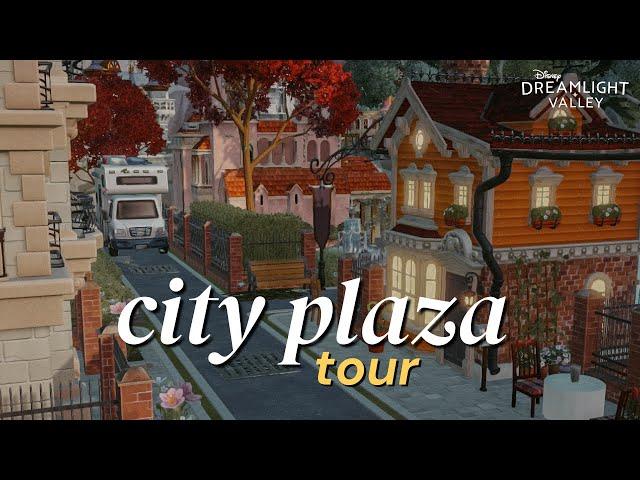 disney dreamlight plaza tour | cozy city plaza design inspiration