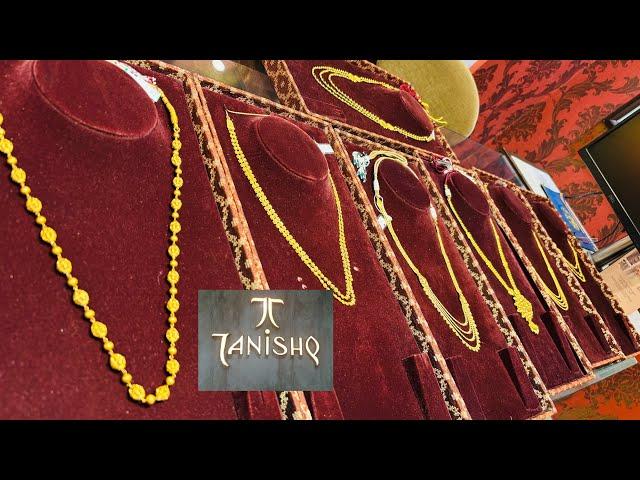 Huge collection Tanishq lightweight gold long necklace ranihaar layer necklace designs with price