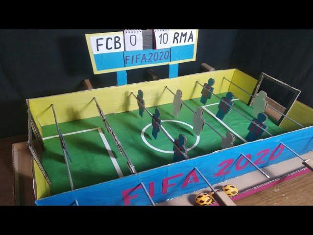 FOOTBALL STOL O'YININI YASASH KARTONDAN (HOW TO MAKE SOCCER TABLE) REALMADRID 10:0 BARSELONA