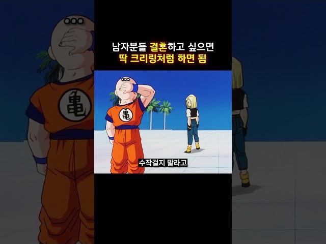 남자분들 결혼하고 싶으면 딱 크리링처럼 하면 됨 #dragonball #드래곤볼