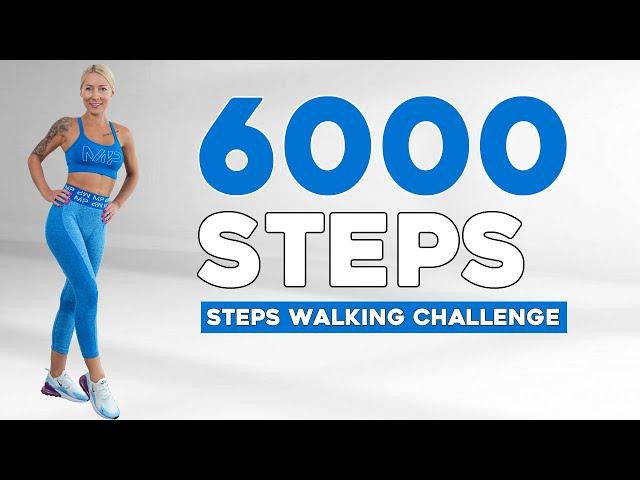 40 MIN FAST 6000 STEPS CHALLANGE Walking Workout For Weight Loss Knee Friendly No Jumping