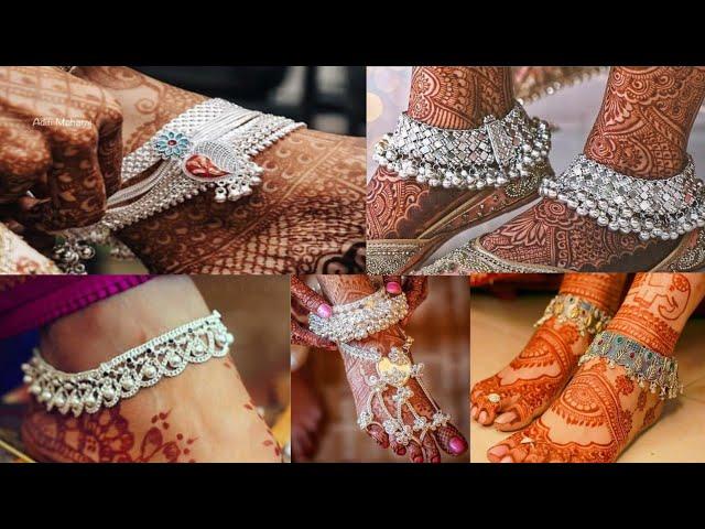 Trending payal design 2024/ Latest silver payal design/ Bridal payal design