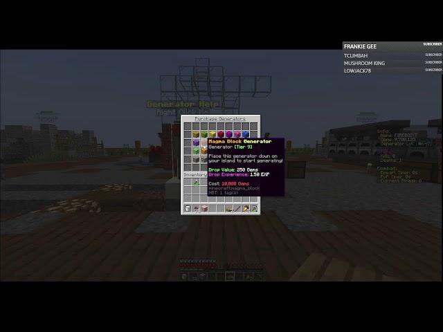 Playing mccentral gen skyblock  and stealing the package