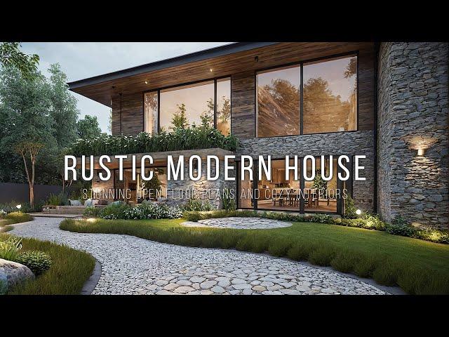 Rustic Modern House Design Ideas: Stunning Open Floor Plans and Cozy Interiors