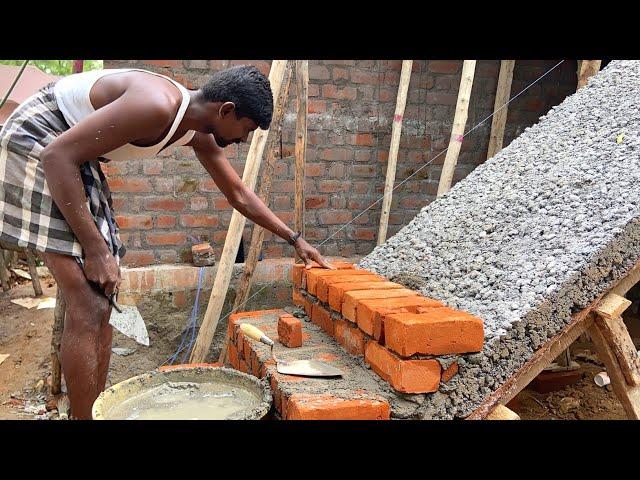 Traditional Stair Technician-How to build a Design brick stair in fastest way-using sand and cement