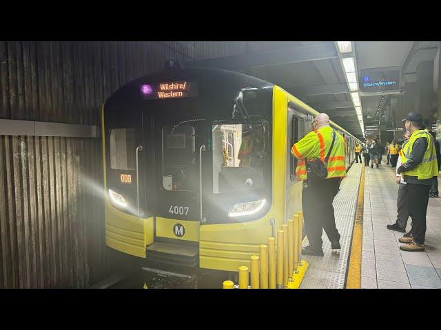 NEW! CRRC HR4000 Subway Train departing Los Angeles Union Station