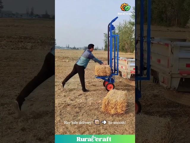 This Hay Bale YEETER is Farm Goals!  Work Smarter, Not Harder! #farming #haybale #funny #gadget