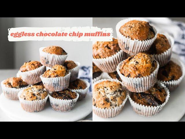 CHOCOLATE CHIP MUFFINS EGGLESS RECIPE // Chocolate Chip Muffins Quick and Easy Recipe