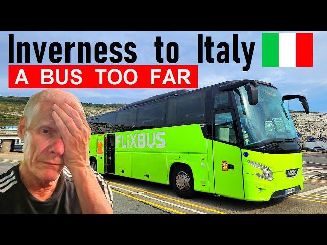 MY HARDEST TRIP EVER !  Inverness to Milan using 4 Flixbus services via Edinburgh, London and Paris.