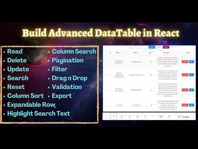 Build Advanced Data Table in React using Ant Design
