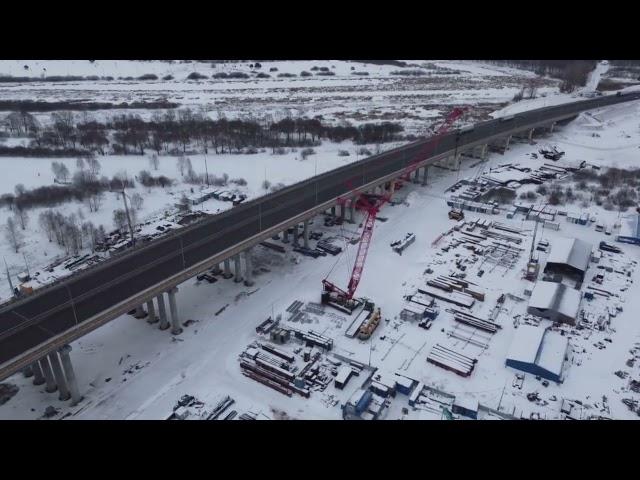 Построенный мост через р.Кама обхода Нижнекамска и Наб.Челнов.Трасса М12.