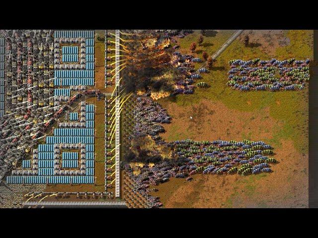 Factorio - 3h30m WAVE DEFENSE