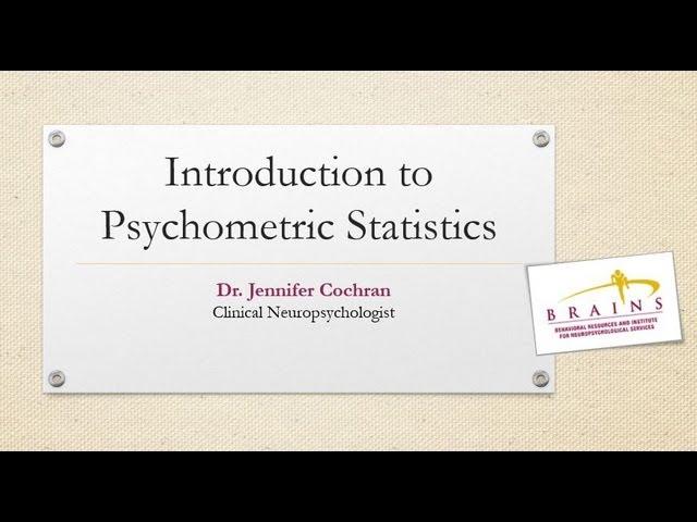 Introduction to Psychometric Statistics