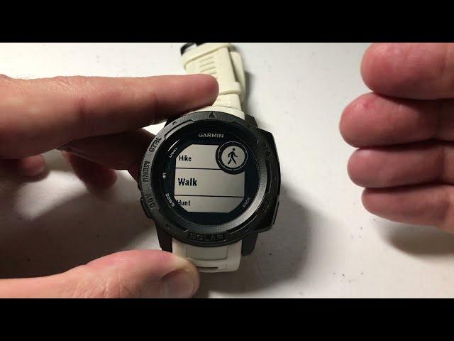 Garmin Instinct - Start/Stop an Activity