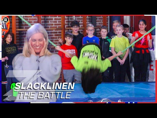 SALTO'S DOEN OP EEN DUNNE BAND?! | BATTLE SLACKLINEN | Zappsport