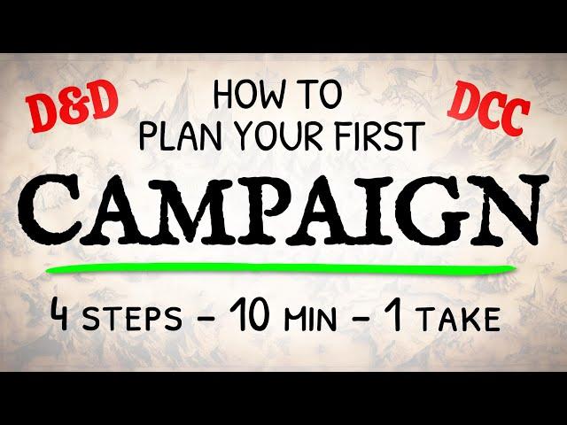 How to Make a D&D Campaign (the easy way)