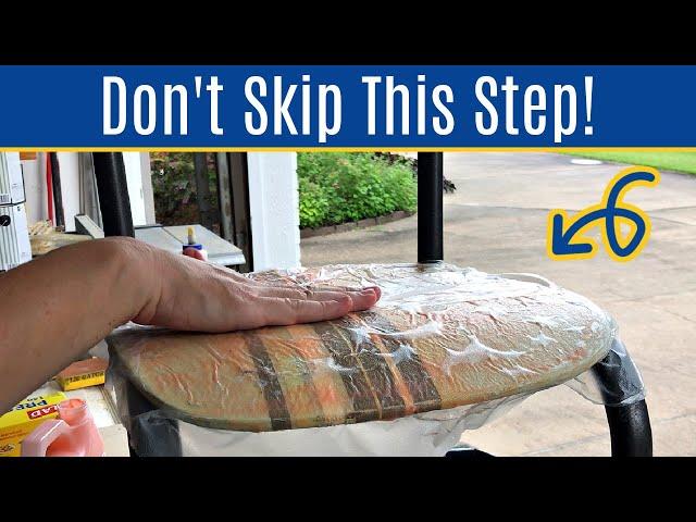 The EASY Way to Strip Paint from Wood Furniture With Citristrip Paint Remover & Plastic Wrap