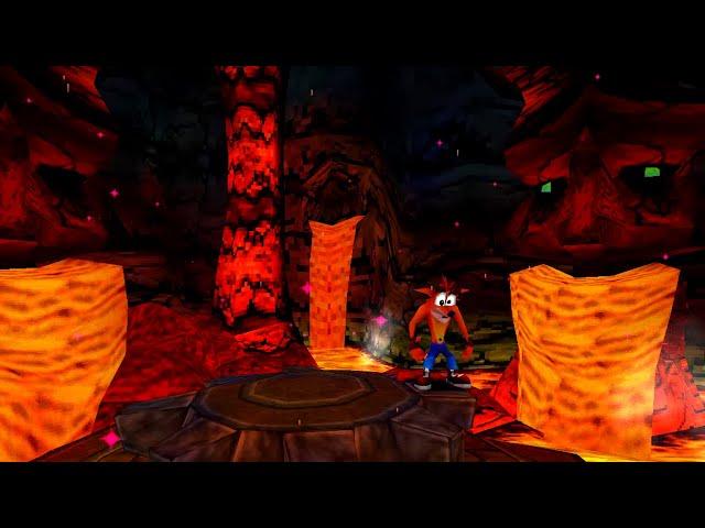 Lava Cave Level Showcase - Crash Bandicoot 2.5: Mechanical Mayhem