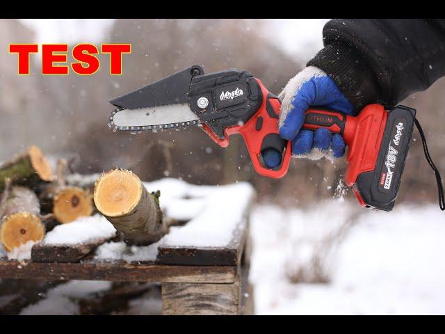 Mini pilarka akumulatorowa  Mensela CS-L1 - TEST - Review mini chainsaw cordless