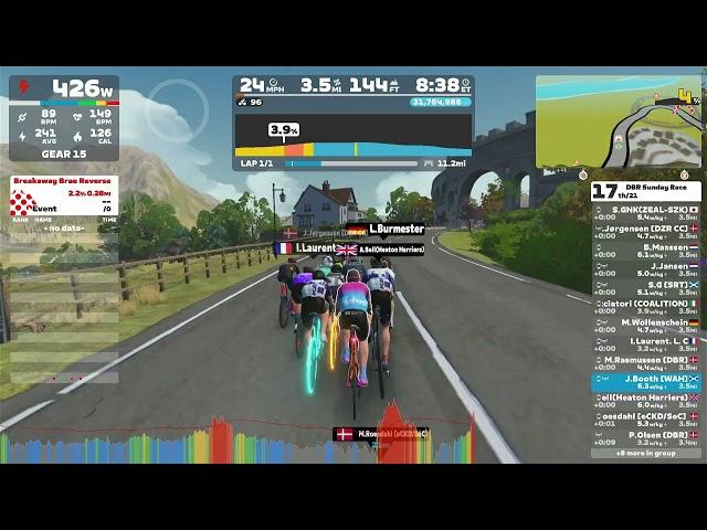 Zwift Race - DBR Sunday Race on The Muckle Yin course (Zwift Racing Score category 520 - 690)