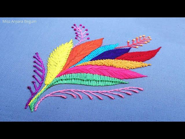  Colorful Embroidery By Miss Anjiara Begum, Beautiful Hand Embroidery Designs