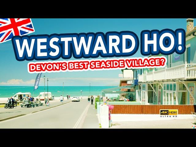 WESTWARD HO! Tour of the holiday seaside village Westward Ho near Bideford, Devon England