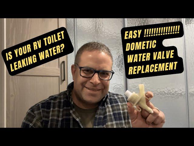 Dometic toilet water flush valve replacement. #rvlife #werv #rockwood #rvliving #camping