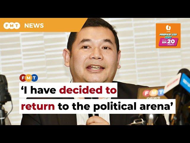 Rafizi announces political comeback, to contest PKR’s No. 2 post