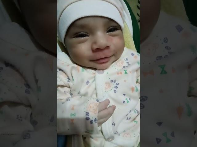 Umar smiling ️ first time # 4 days old Umar#Umar siddiqui
