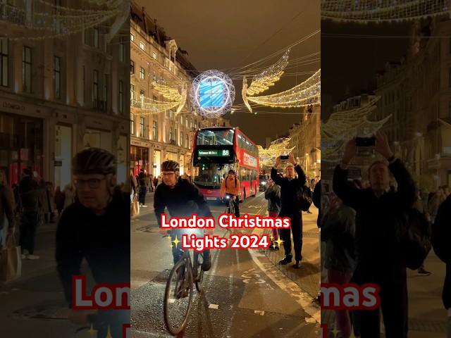 London CHRISTMAS Lights 2024 & London Bus 88 | Regent Street #shorts #shortsfeed #shortsbeta